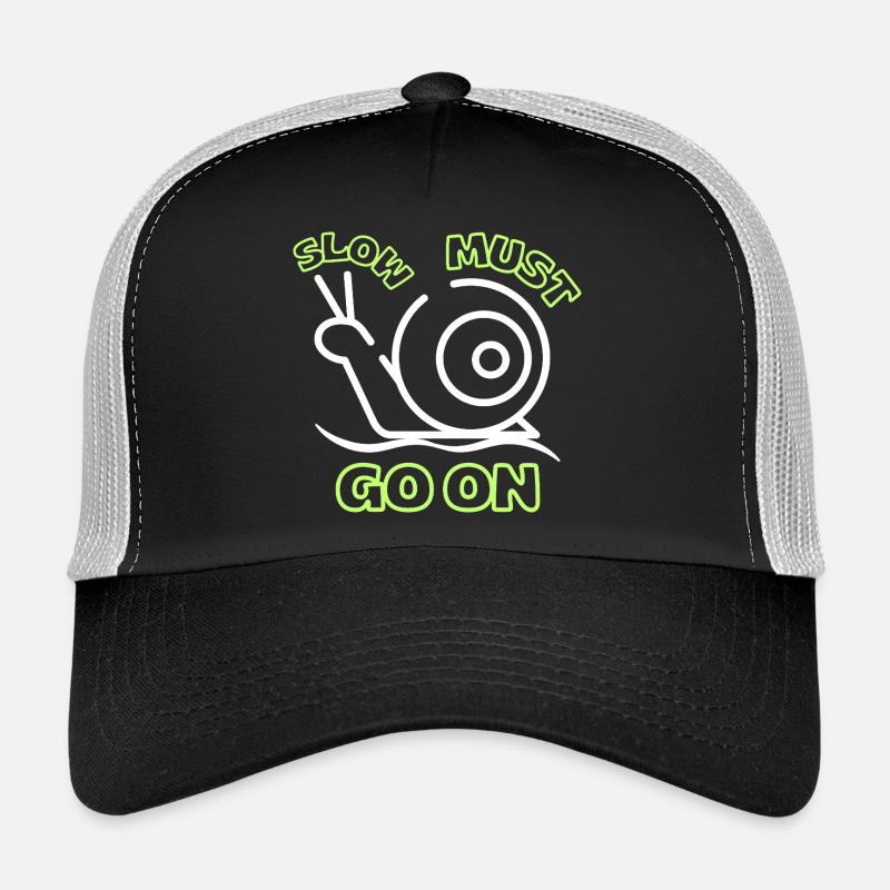 Slow must go on - Trucker Cap - black/stone grey