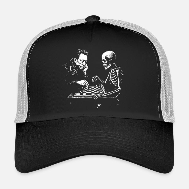 Duel d’échecs Camus et Skeleton Casquette trucker 