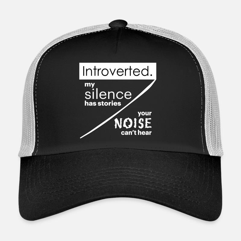 Citations d’introverti - Casquette trucker  - noir/gris pierre