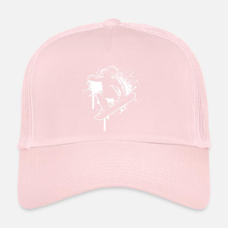 Attention fans de snowboard : déclaration simple Casquette trucker 