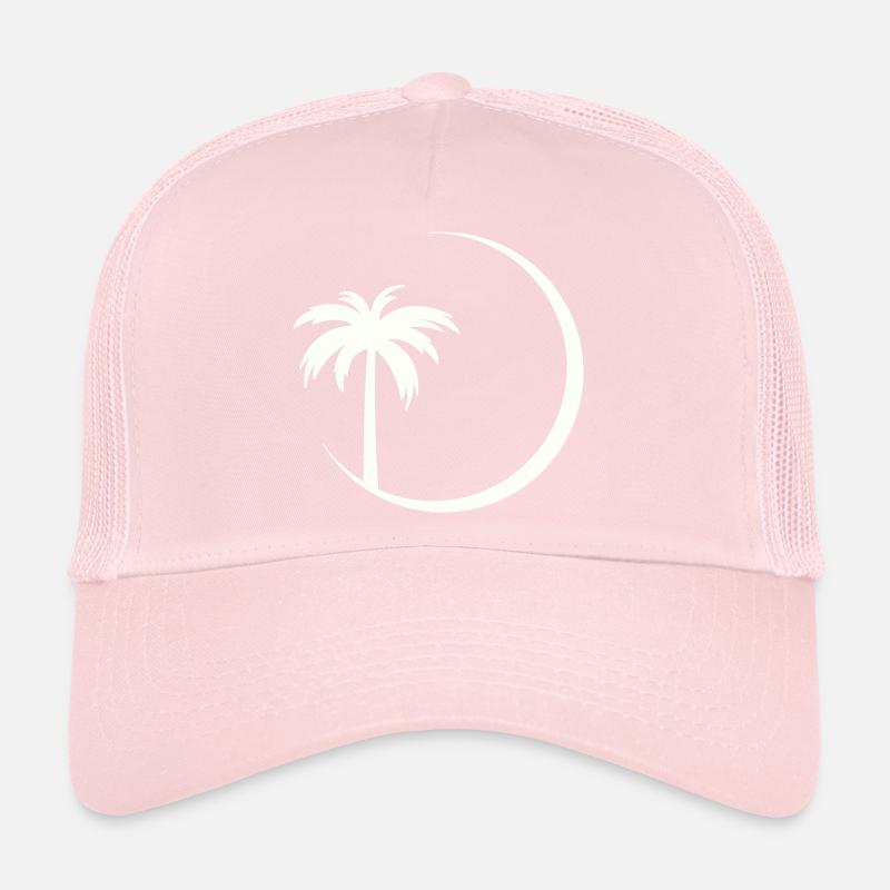Silhouette du cercle de palmiers Casquette trucker 