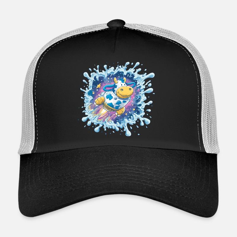 Éclaboussure de Vache Spatiale Casquette trucker 