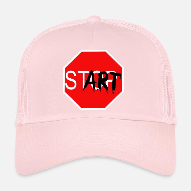 Panneau de démarrage Graffiti Panneau d’arrêt Casquette trucker 