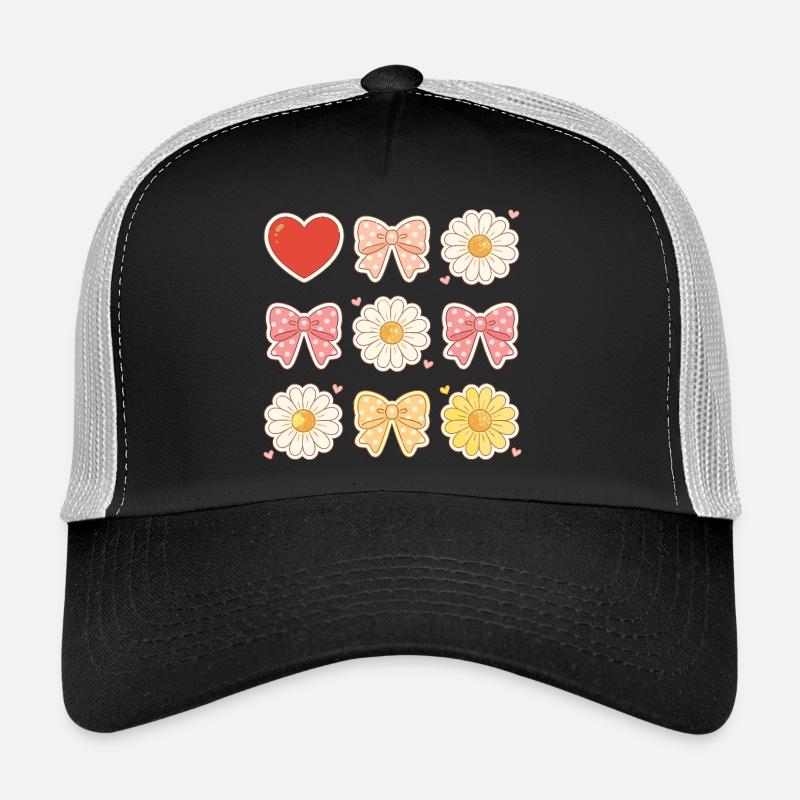 Pastel Daisy Bows Herzmuster Trucker Cap