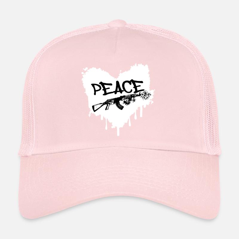 Un graffiti de Peace Gun en fleurs Casquette trucker 