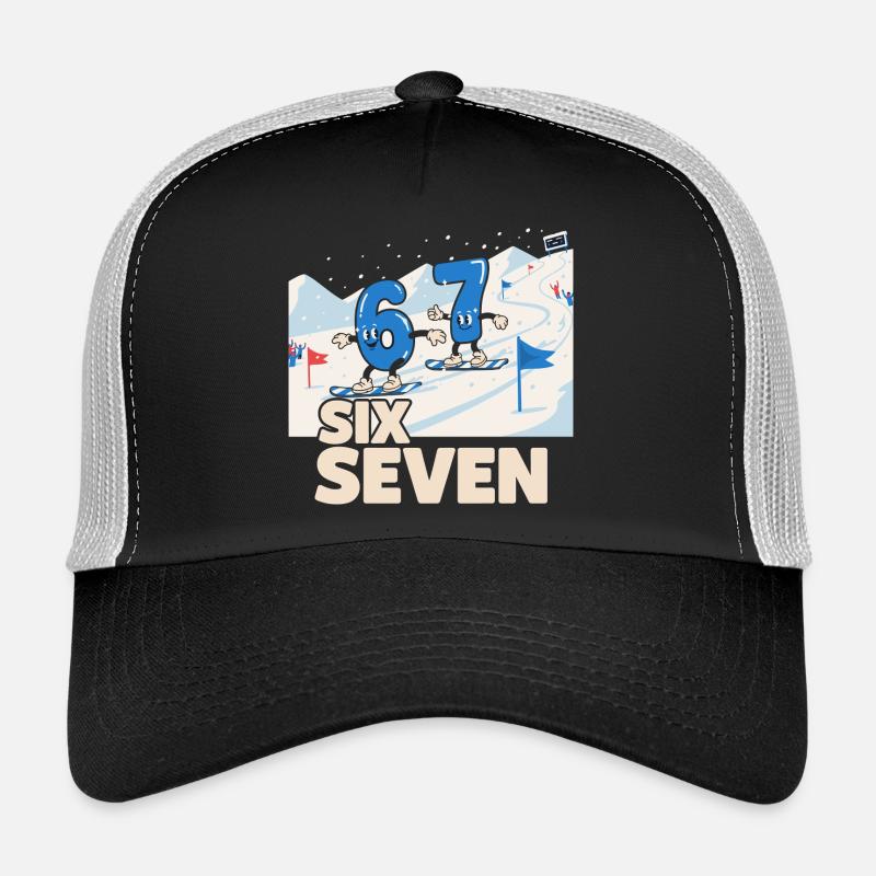 67 Snowboarding Six Seven Meme Trucker Cap