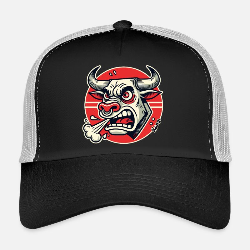 Angry Bull Retro Logo Trucker Cap