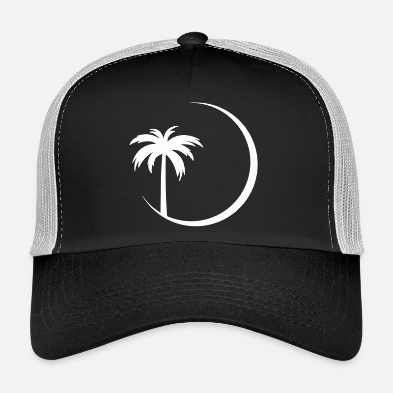 Palmier en silhouette cercle Casquette trucker 