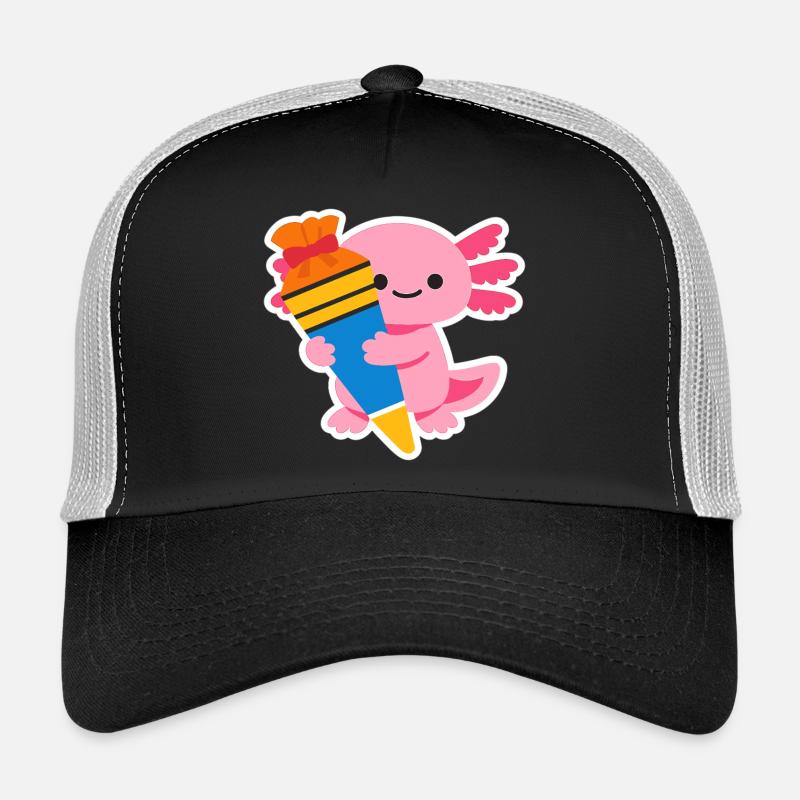 Pinkes Axolotl mit Geschenk-Pinsel Trucker Cap