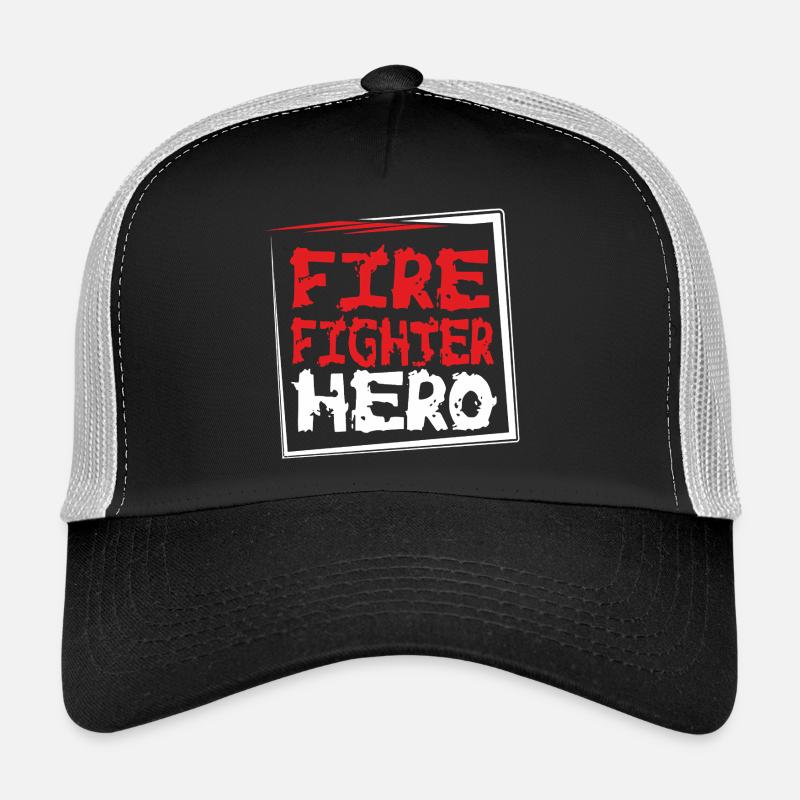 FIREFIGHTERHERO - Trucker Cap - black/stone grey