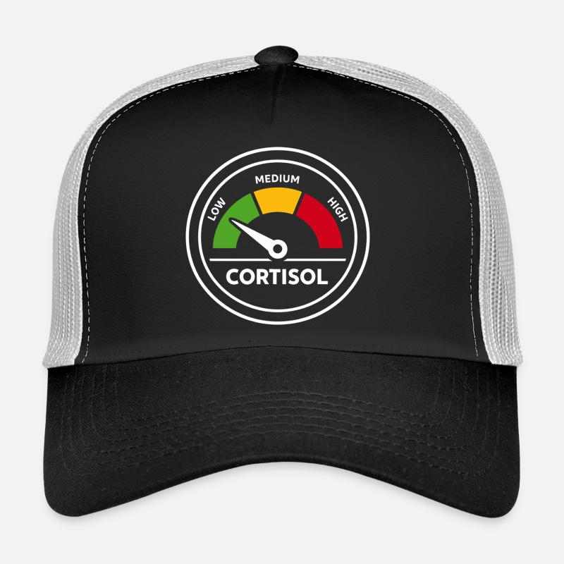 Cortisol Meter Funny Hormones Gift Trucker Cap