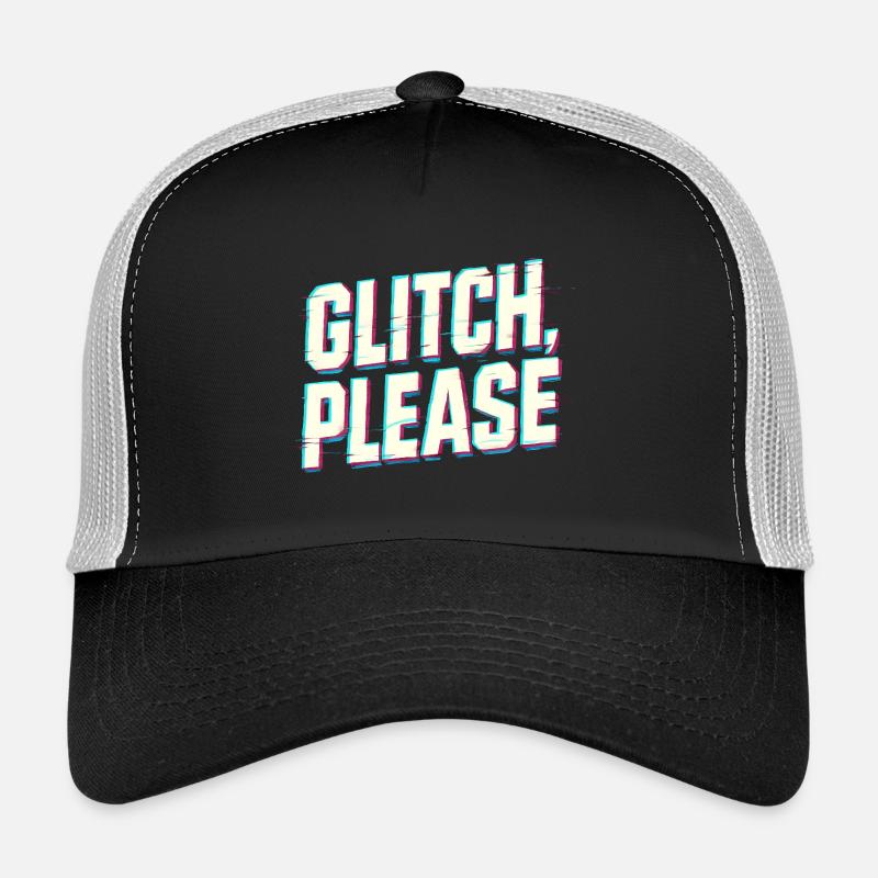 Glitch, s’il vous plaît | Ambiances de hacker rétro gaming Casquette trucker 