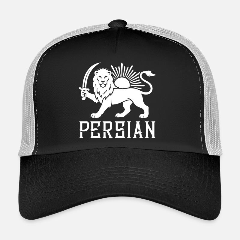 Persischer Löwe Persien Iran - Trucker Cap - Schwarz/Steingrau