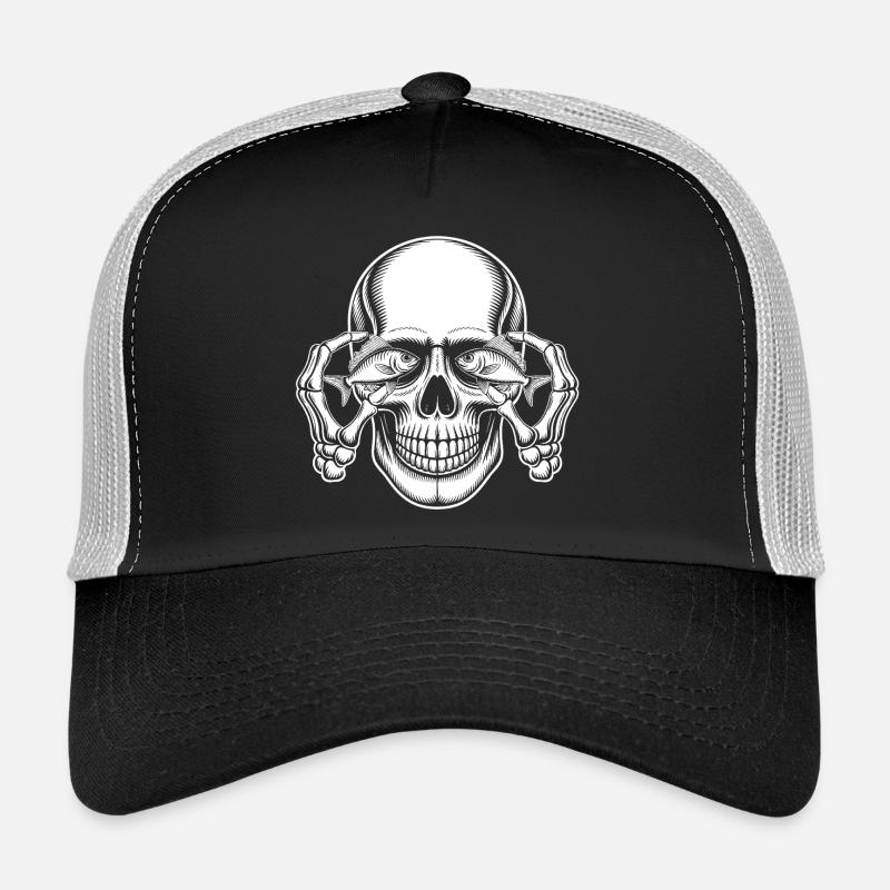 Crâne aux yeux de poisson Casquette trucker 