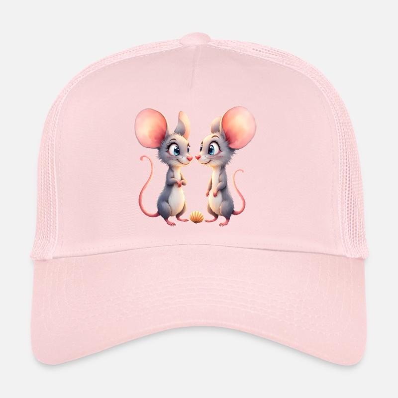Petites souris face à face Casquette trucker 