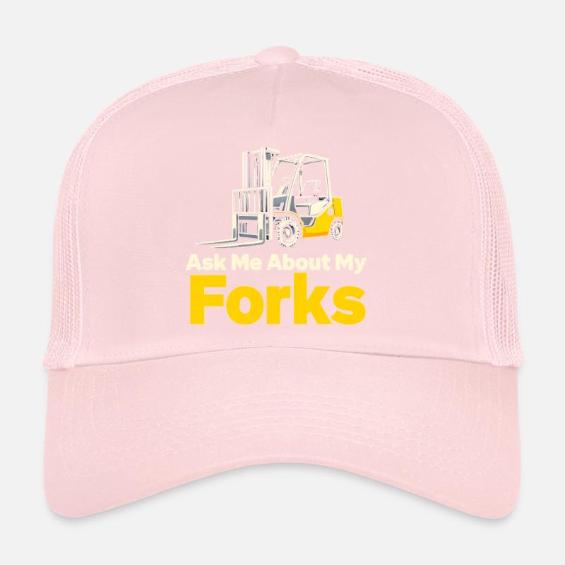Demandez-moi pour les fourchettes | Humour sur le chariot élévateur Casquette trucker 