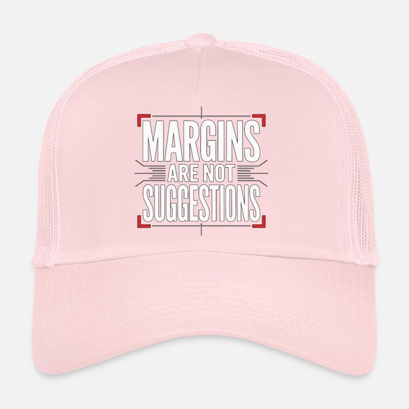 Les marges du designer d’impression sont des designers experts en impression Casquette trucker 