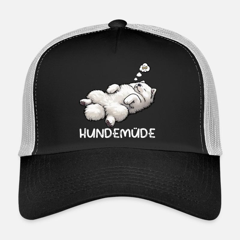 Chien Fatigué Samoyède Propriétaire Samoyède Chien Samoyède Casquette trucker 