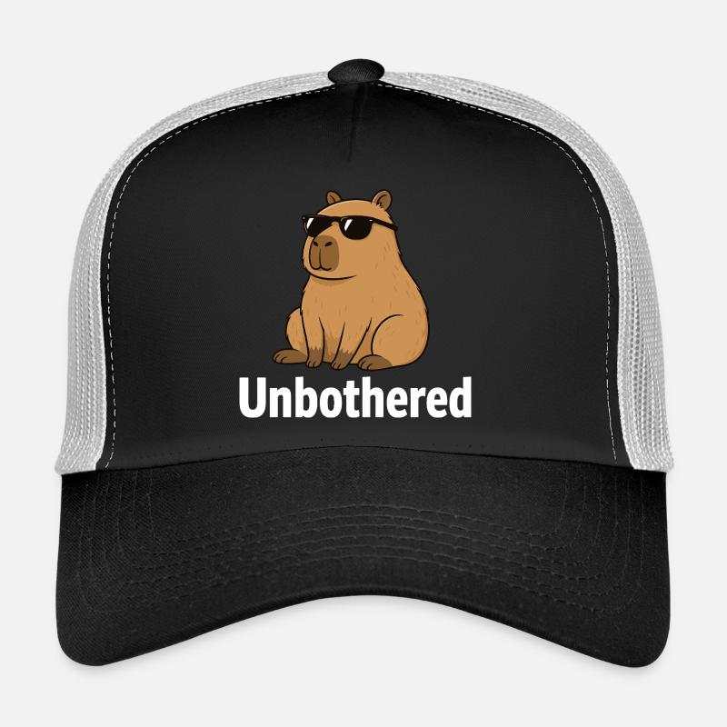 Unbothered Capybara Chill Cool Sunglasses Trucker Cap