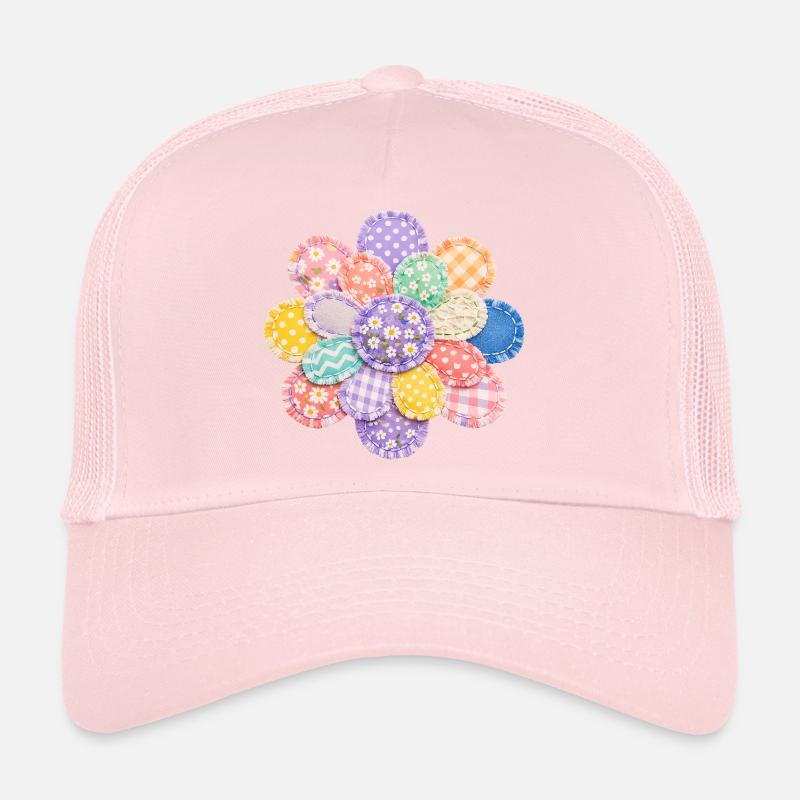 Coussin coloré en patchwork floral Vintage Design Casquette trucker 