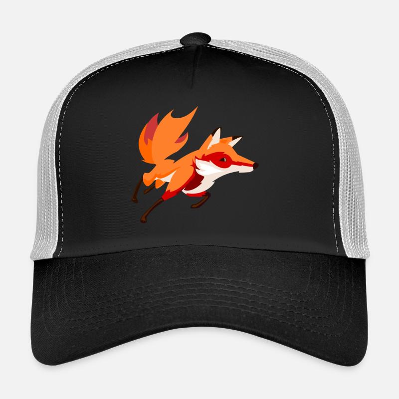 renard - Casquette trucker  - noir/gris pierre