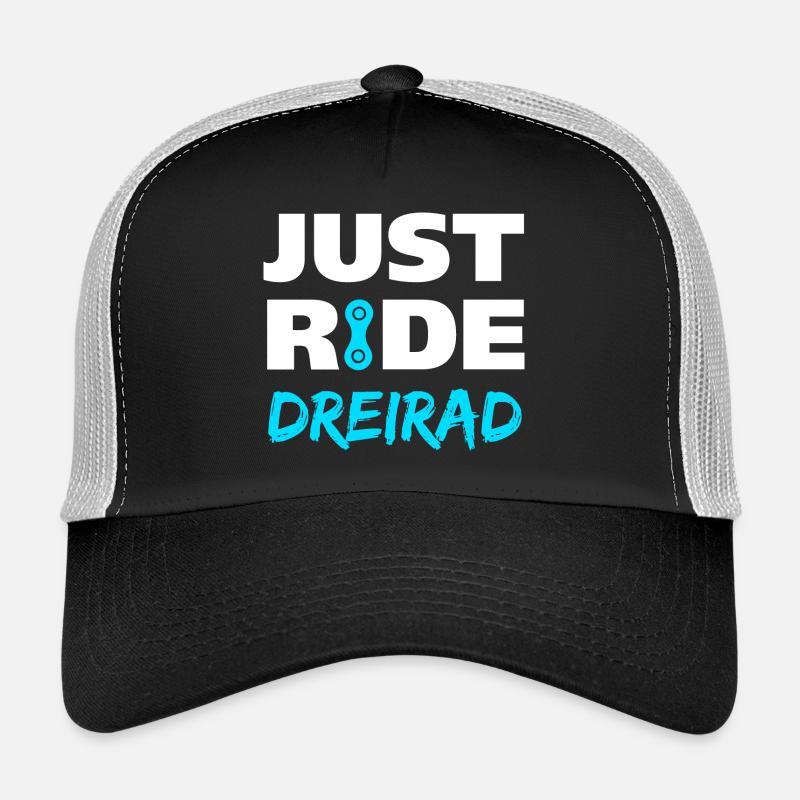 Just ride Dreirad Geschenk - Trucker Cap - Schwarz/Steingrau