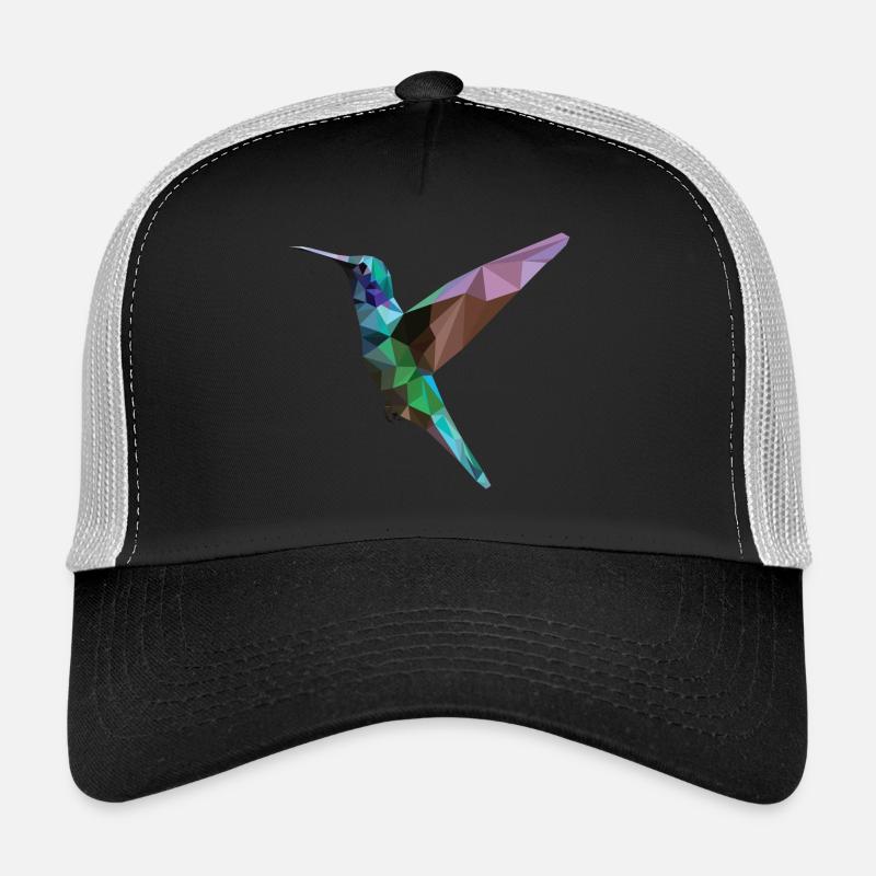 Bunter Kolibri - Trucker Cap - Schwarz/Steingrau