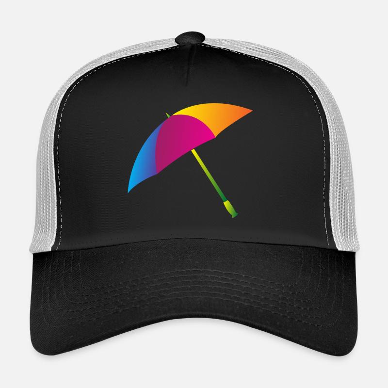 Rainbow Umbrella Trucker Cap