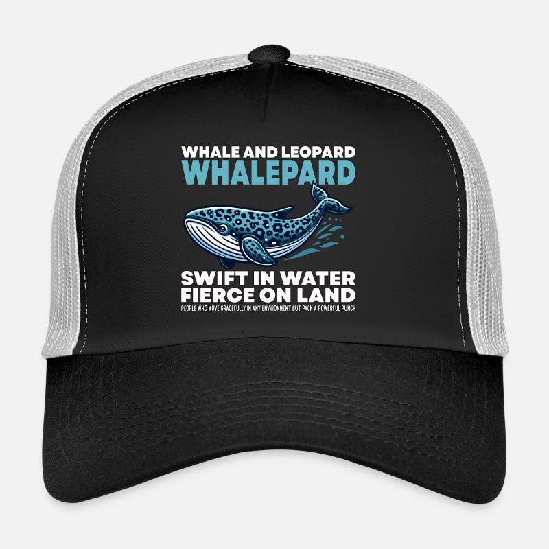MARTINET DANS L’EAU FÉROCE SUR TERRE - BALEINE ET LÉOPARD Casquette trucker 