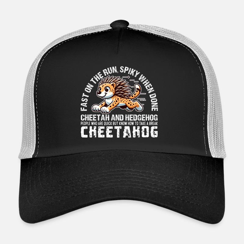 RAPIDE À LA COURSE, HÉRISSÉ UNE FOIS CUIT - CHEETA HEDGEHOG Casquette trucker 