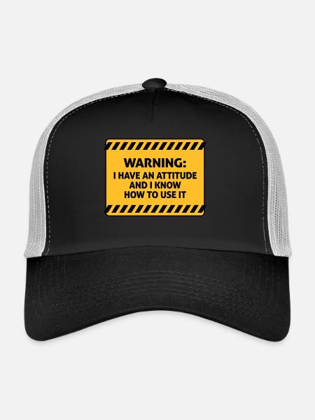 Warning: I'm Complicated And You Can Feel It! - Trucker Cap - black/stone grey - Front