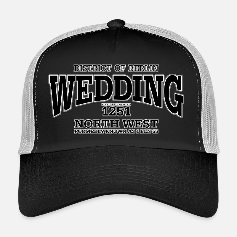 Wedding black print - Trucker Cap - Schwarz/Steingrau