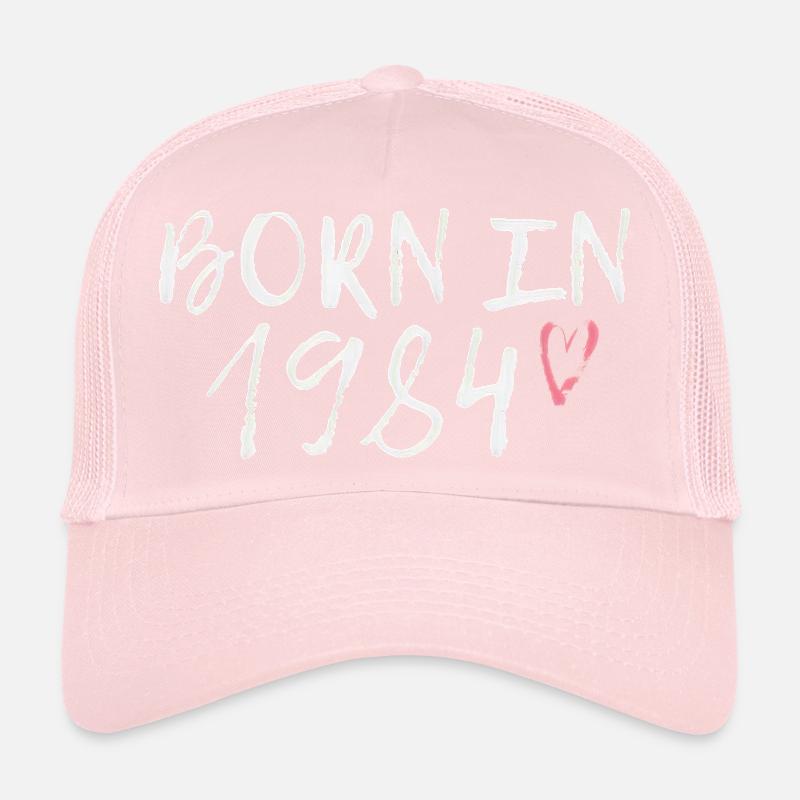 Né en 1984 écriture cœur Casquette trucker 