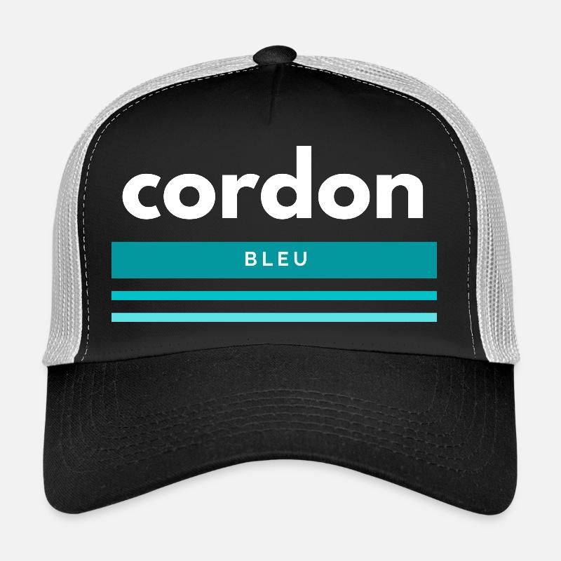 Cordon Bleu Lustiges Shirt Geschenk - Trucker Cap - Schwarz/Steingrau
