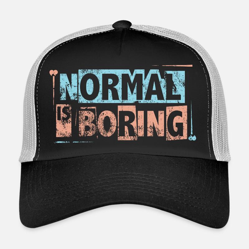 Normal ist langweilig - Autismus-Bewusstseins-Puzzleteile - Trucker Cap - Schwarz/Steingrau