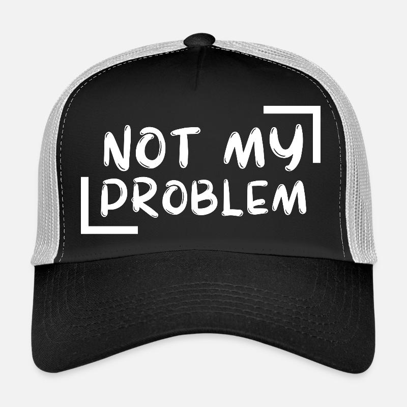 Pas mon problème idée cadeau cadeau - Casquette trucker  - noir/gris pierre
