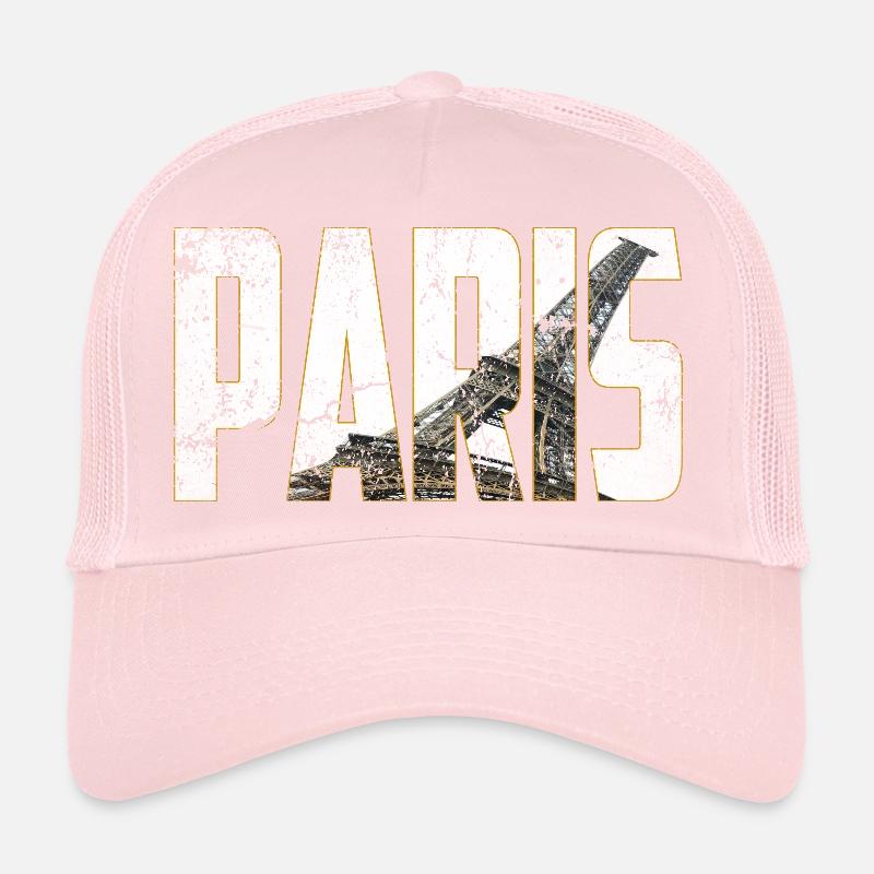Paris en Lettres avec Tour Eiffel Casquette trucker 