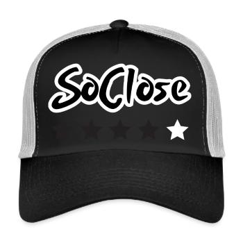 SoClose Simply Life Aufkleber - Trucker Cap - Schwarz/Steingrau - Vorne