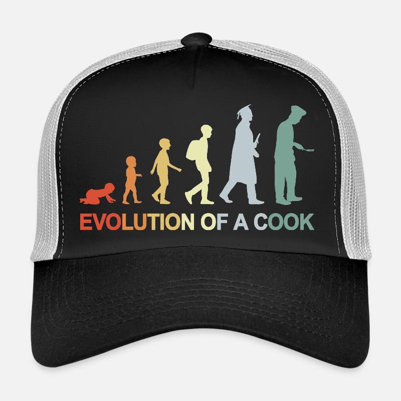 Evolution Of A Cook - Trucker Cap - Schwarz/Steingrau