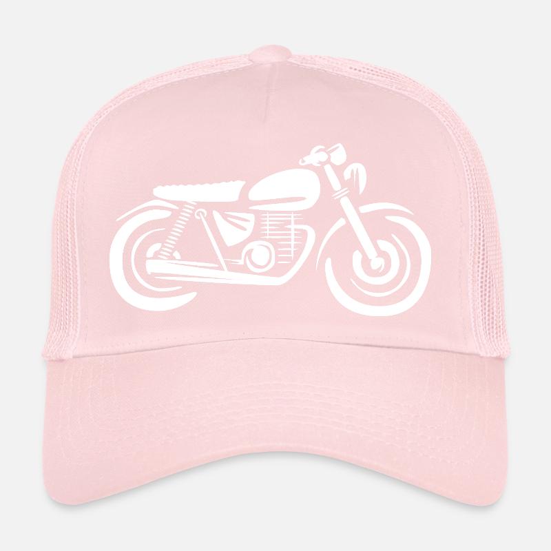 Dessin animé de cyclomoteur et de moto - motard de course rétro Casquette trucker 