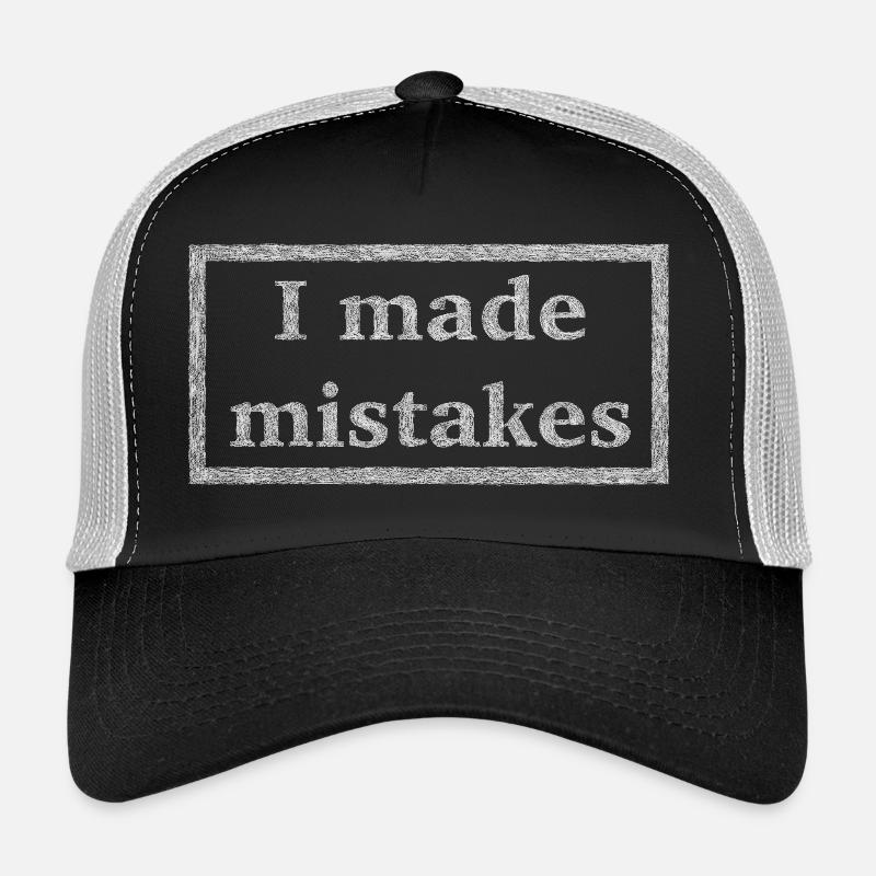 Fehler - weiße Version - Trucker Cap - Schwarz/Steingrau