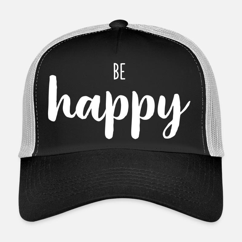 Be Happy Hand Lettering Lettering Trucker Cap