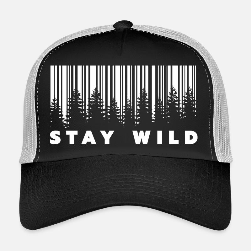 Stay Wild Forest Barcode - Trucker Cap - black/stone grey