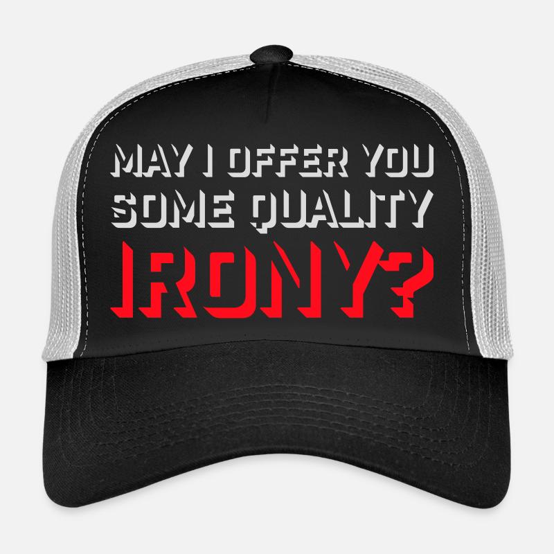 Puis-je vous offrir un peu d’ironie de qualité, Lustiger Spruch Casquette trucker 