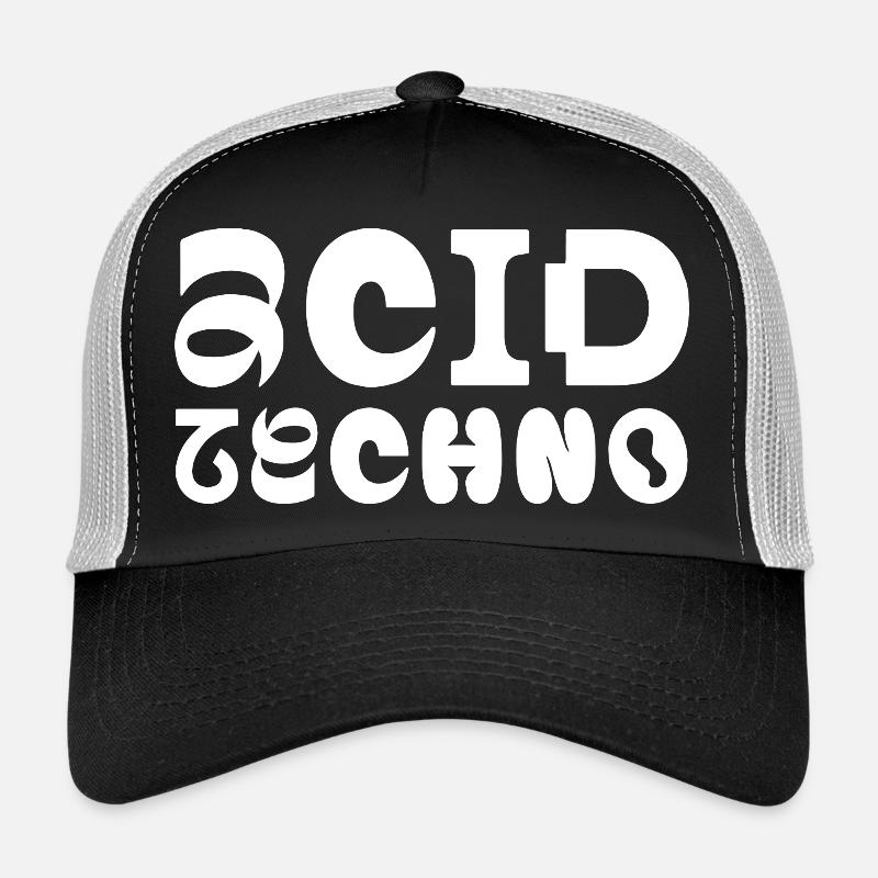 Acid Techno Pulse Typografie Trucker Cap