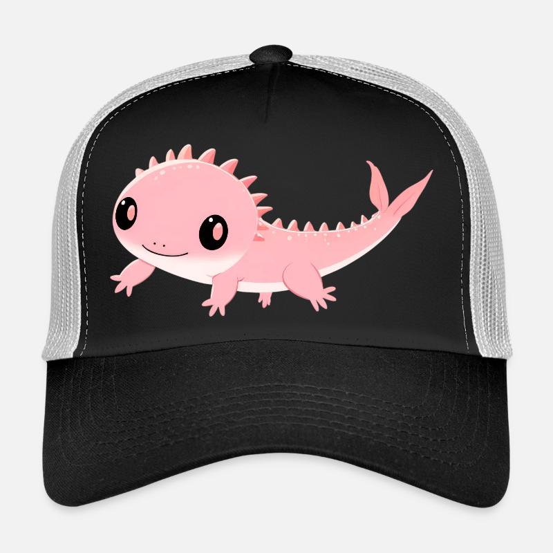 Zartrosa Dino-Liebling Axolotl Trucker Cap