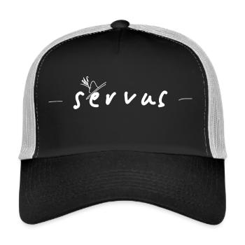 Servus Gruß bayrisch - Trucker Cap - Schwarz/Steingrau - Vorne