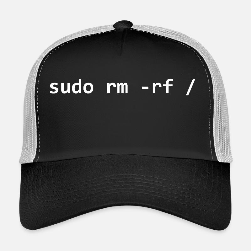 Sudo rm rf - Trucker Cap - Schwarz/Steingrau