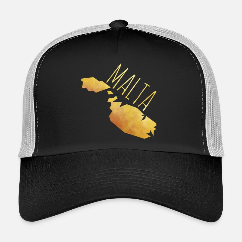 malta - Trucker Cap - Schwarz/Steingrau