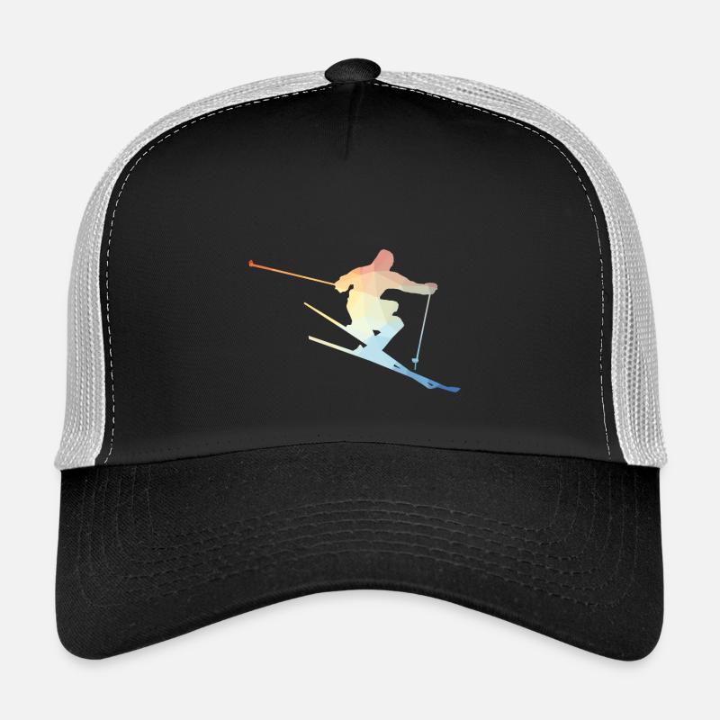 Skifahrer - Trucker Cap - Schwarz/Steingrau